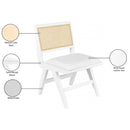 Meridian Abby Cream Vegan Leather Dining Side Chair IMAGE 14