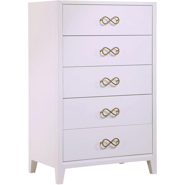 Meridian Bowtie 5-Drawer Chest 899Pink-CH IMAGE 1