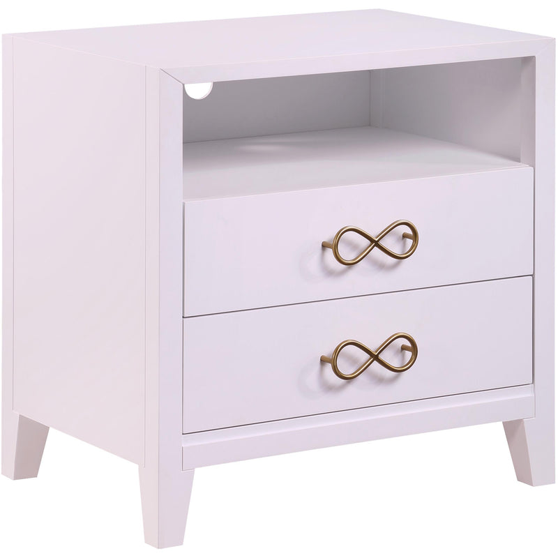 Meridian Bowtie 2-Drawer Nightstand 899Pink-NS IMAGE 1