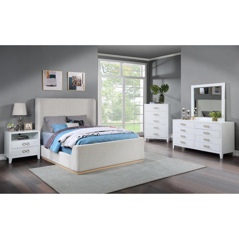 Meridian Bowtie White / Gold Dresser IMAGE 11