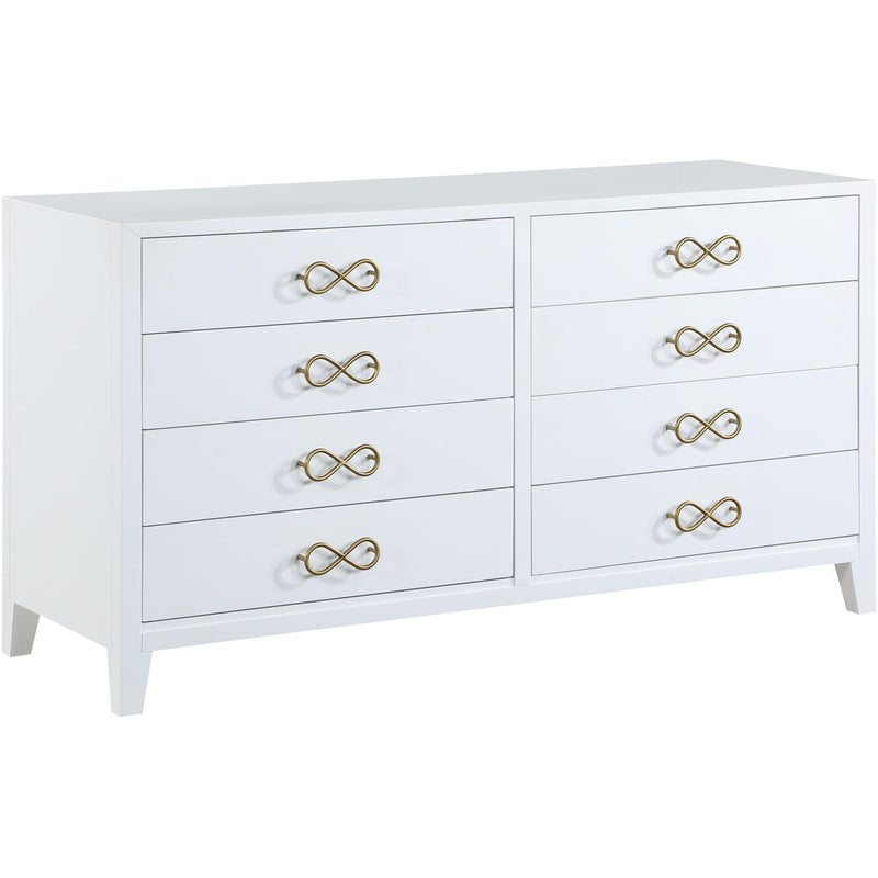 Meridian Bowtie 8-Drawer Dresser 899White-D IMAGE 1