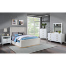 Meridian Bowtie White / Gold Night Stand IMAGE 11