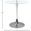 Meridian Holly Chrome Counter Height Table (3 Boxes) IMAGE 4