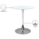Meridian Holly Chrome Counter Height Table (3 Boxes) IMAGE 5