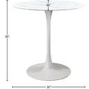 Meridian Holly White Counter Height Table (3 Boxes) IMAGE 4
