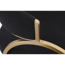 Meridian Privet Black Linen Textured Fabric Dining Chair IMAGE 5