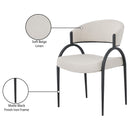 Meridian Privet Beige Linen Textured Fabric Dining Chair IMAGE 7