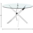 Meridian Xander Chrome Dining Table IMAGE 4