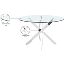 Meridian Xander Chrome Dining Table IMAGE 5