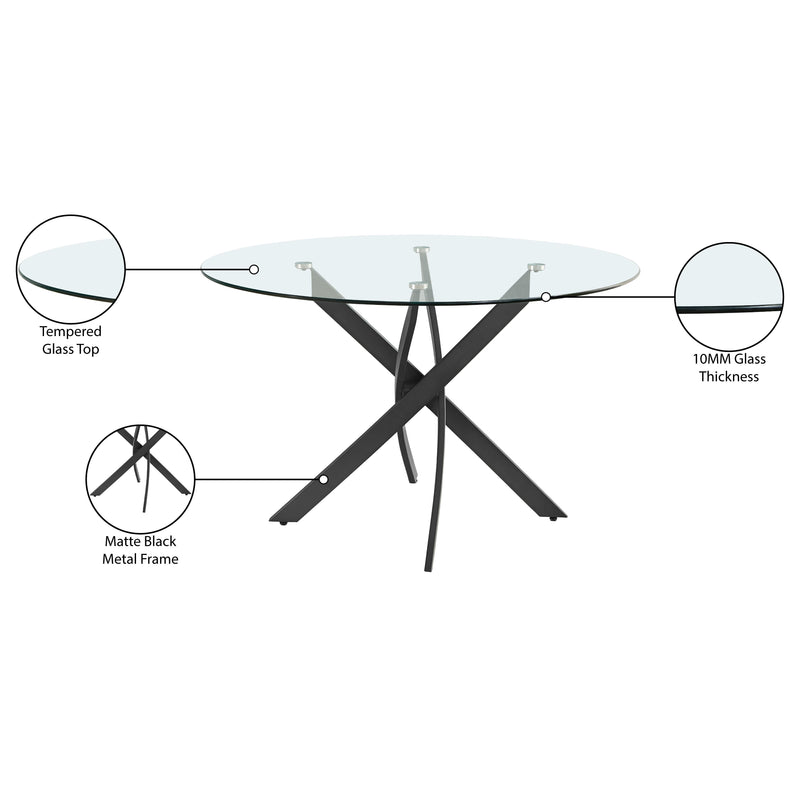 Meridian Xander Matte Black Dining Table IMAGE 5