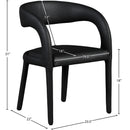 Meridian Sylvester Black Vegan Leather Dining Chair IMAGE 9