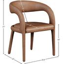 Meridian Sylvester Brown Vegan Leather Dining Chair IMAGE 9