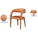 Meridian Sylvester Cognac Vegan Leather Dining Chair IMAGE 10