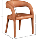 Meridian Sylvester Cognac Vegan Leather Dining Chair IMAGE 9