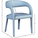 Meridian Sylvester Light Blue Vegan Leather Dining Chair IMAGE 9