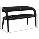 Meridian Sylvester Black Vegan Leather Bench IMAGE 8