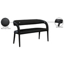 Meridian Sylvester Black Vegan Leather Bench IMAGE 9