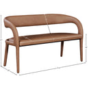 Meridian Sylvester Brown Vegan Leather Bench IMAGE 8