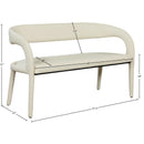 Meridian Sylvester Cream Vegan Leather Bench IMAGE 8