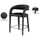 Meridian Sylvester Black Vegan Leather Stool IMAGE 10