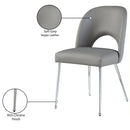 Meridian Logan Grey Vegan Leather Dining Chair IMAGE 8