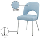 Meridian Logan Light Blue Vegan Leather Dining Chair IMAGE 8