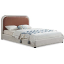 Meridian Blake Brown Vegan Leather Full Bed IMAGE 1