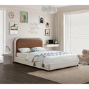 Meridian Blake Brown Vegan Leather Full Bed IMAGE 2