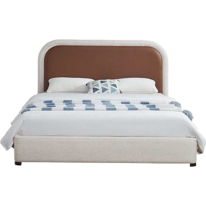 Meridian Blake Brown Vegan Leather Full Bed IMAGE 3