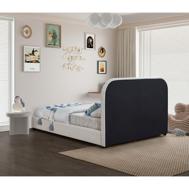 Meridian Blake Brown Vegan Leather Full Bed IMAGE 6