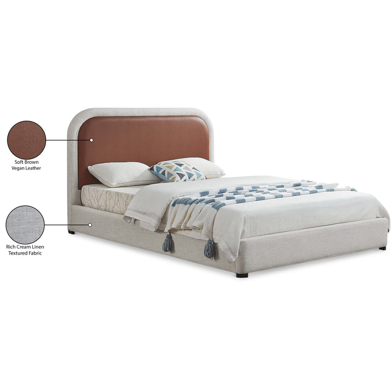 Meridian Blake Brown Vegan Leather King Bed IMAGE 9