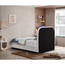 Meridian Blake Brown Vegan Leather Twin Bed IMAGE 6