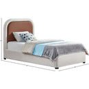 Meridian Blake Brown Vegan Leather Twin Bed IMAGE 8