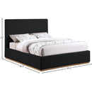 Meridian Monaco Black Boucle Fabric Queen Bed IMAGE 9