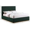 Meridian Monaco Green Boucle Fabric King Bed IMAGE 9