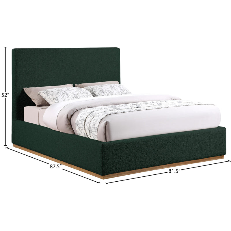 Meridian Monaco Green Boucle Fabric King Bed IMAGE 9