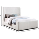 Meridian Oliver Cream Boucle Fabric Queen Bed (3 Boxes) IMAGE 9