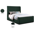 Meridian Oliver Green Boucle Fabric Full Bed (3 Boxes) IMAGE 10