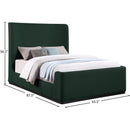 Meridian Oliver Green Boucle Fabric Queen Bed (3 Boxes) IMAGE 9