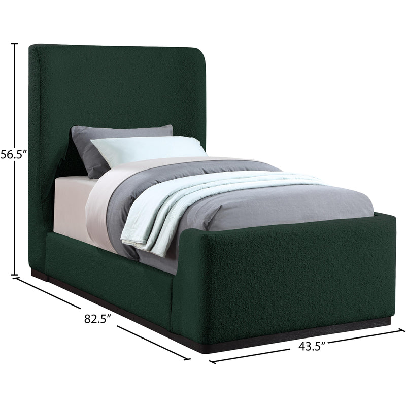 Meridian Oliver Green Boucle Fabric Twin Bed (3 Boxes) IMAGE 9