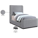 Meridian Oliver Grey Boucle Fabric Twin Bed (3 Boxes) IMAGE 10