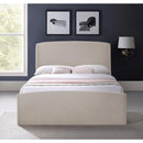 Meridian Tess Beige Velvet King Bed (3 Boxes) IMAGE 4