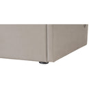 Meridian Tess Beige Velvet King Bed (3 Boxes) IMAGE 7