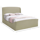 Meridian Tess Beige Velvet Queen Bed (3 Boxes) IMAGE 10
