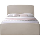 Meridian Tess Beige Velvet Queen Bed (3 Boxes) IMAGE 3