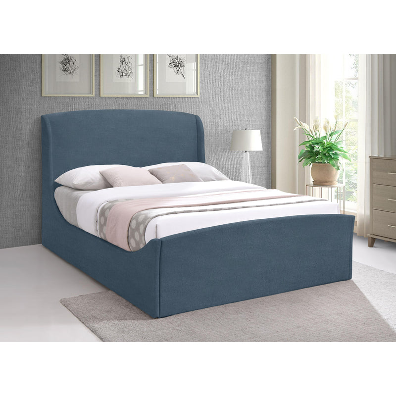 Meridian Tess Blue Velvet King Bed (3 Boxes) IMAGE 2