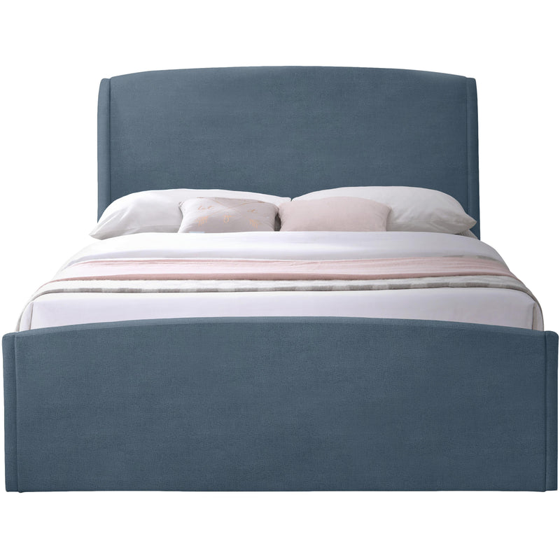 Meridian Tess Blue Velvet King Bed (3 Boxes) IMAGE 3