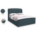 Meridian Tess Blue Velvet Queen Bed (3 Boxes) IMAGE 11