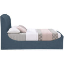 Meridian Tess Blue Velvet Queen Bed (3 Boxes) IMAGE 5