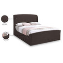 Meridian Tess Brown Velvet King Bed (3 Boxes) IMAGE 11
